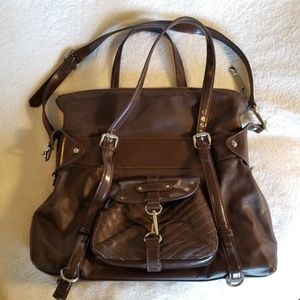 Via Spiga brown leather satchel bag GUC